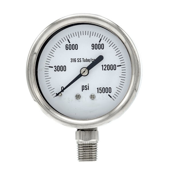 Pic Gauges 2 1/2 in Dial, 1/4 in NPT Male Lower Location, Stainless Steel Case Material PRO-311D-254V - main